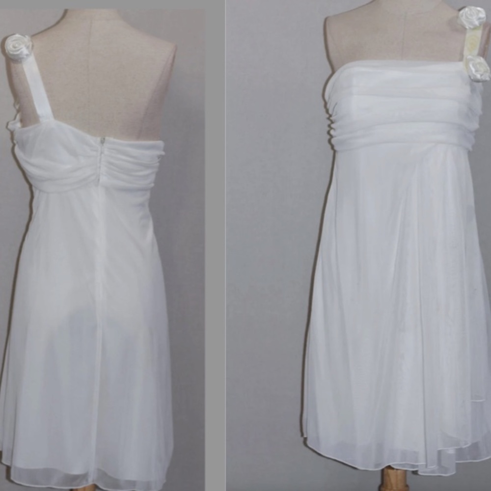 Anny Lee One Shoulder White Dress